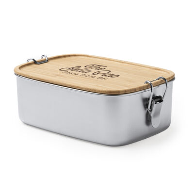 Stainless Steel Lunch Box with Bamboo Lid Thumbnail