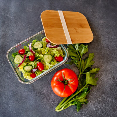 Glass Lunch Box, with Bamboo Lid Thumbnail