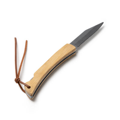Stainless steel jackknife with grip in natural bamboo Thumbnail