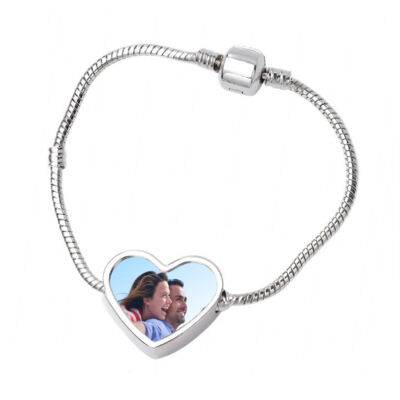 Pandora Style Personalised Heart Bracelet  Thumbnail