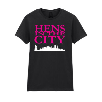 Hens In The City - Softstyle™ women's ringspun t-shirt Thumbnail