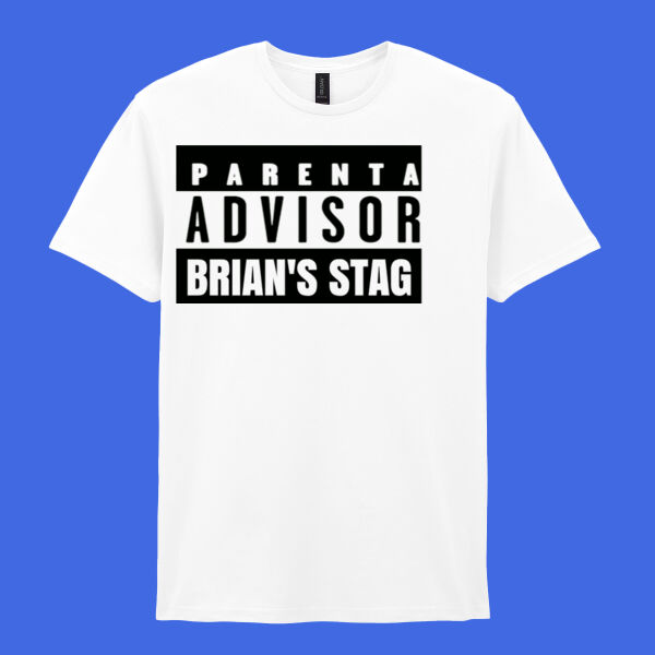 Parental Advisory Customisable - Softstyle™ adult ringspun t-shirt Thumbnail