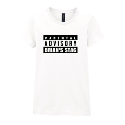 Parental Advisory Customisable - Softstyle™ women's ringspun t-shirt Thumbnail