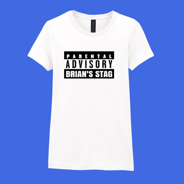 Parental Advisory Customisable - Softstyle™ women's ringspun t-shirt Thumbnail