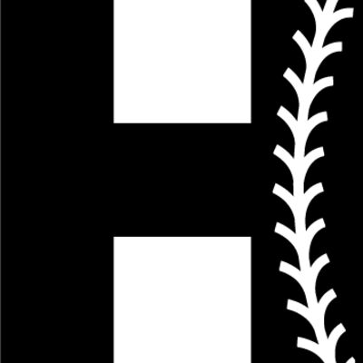 Baseball Alphabet H right Thumbnail