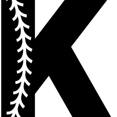 Baseball Alphabet K left Thumbnail