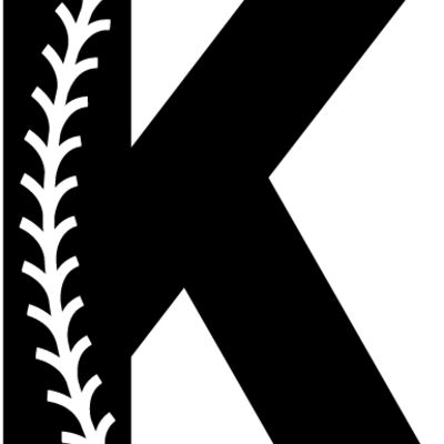 Baseball Alphabet K right Thumbnail