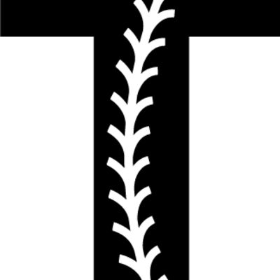 Baseball Alphabet T right Thumbnail