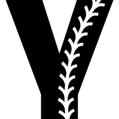 Baseball Alphabet Y right Thumbnail