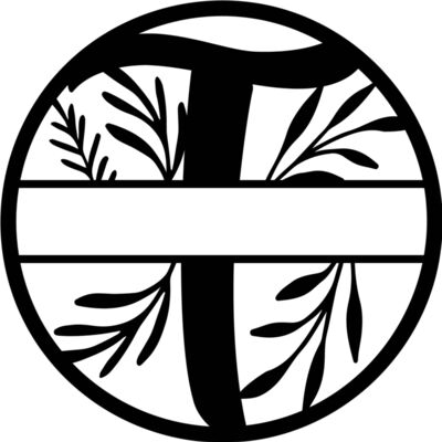 T Floral split monogram letters Thumbnail